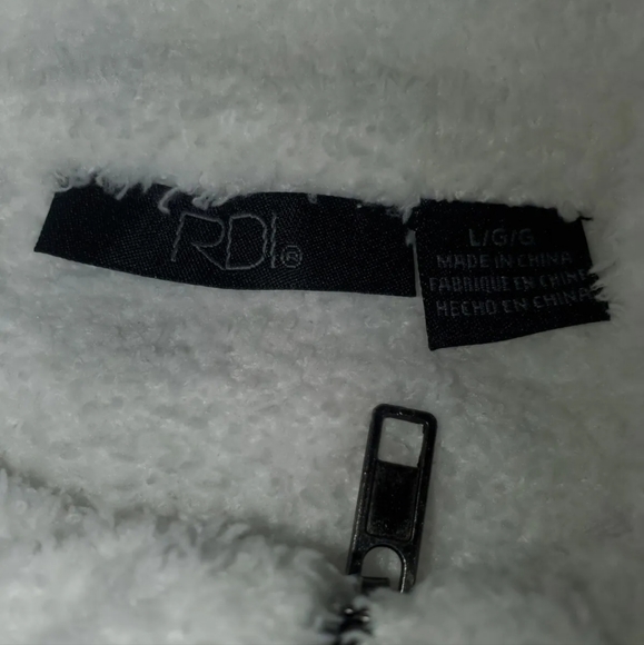 Nordstrom RDI Women’s Large White Half Zip Pullover Fuzzy Kangaroo Pocket - Picture 4 of 4